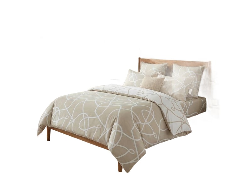 Parure de lit 220x240 cm coton pablo latte PD25476 - Conforama A