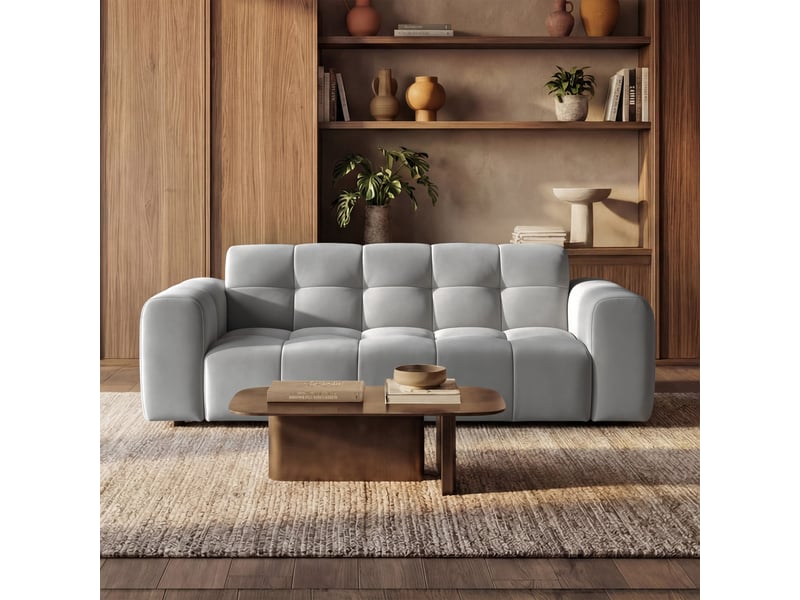  Selsey boloon - canapé - 210 cm - velours gris clair Boloon - Conforama B