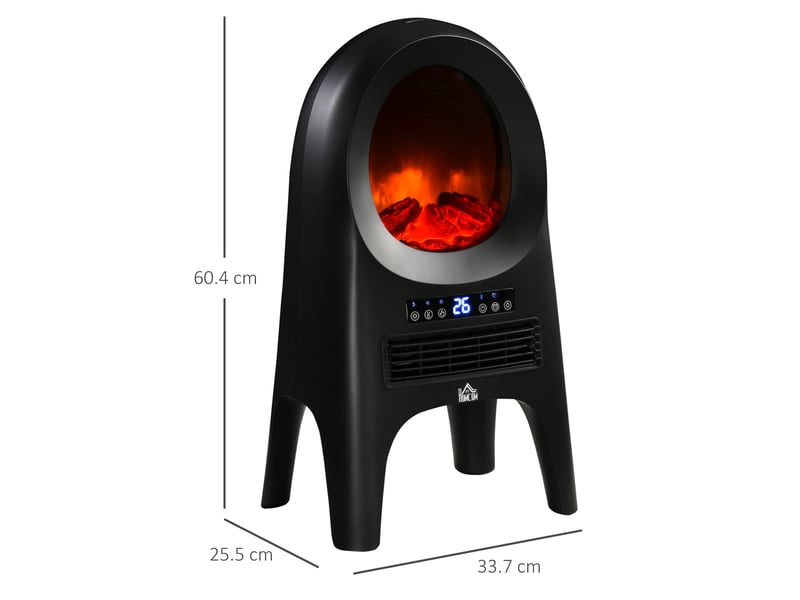  Chauffage soufflant 3 modes avec 3 températures réglables, 33,7 x 25,5 x 60,4 cm, noir  - Conforama C