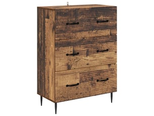 Armoire de rangement bureau, armoire à tiroirs bois ancien 66 x 34,5 x 89,5 cm