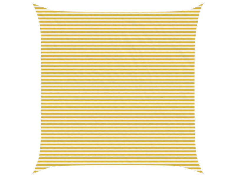 Voile d'ombre - voile d'ombrage - voile parasol jaune et blanc 7 x 7 m hdpe - Conforama B
