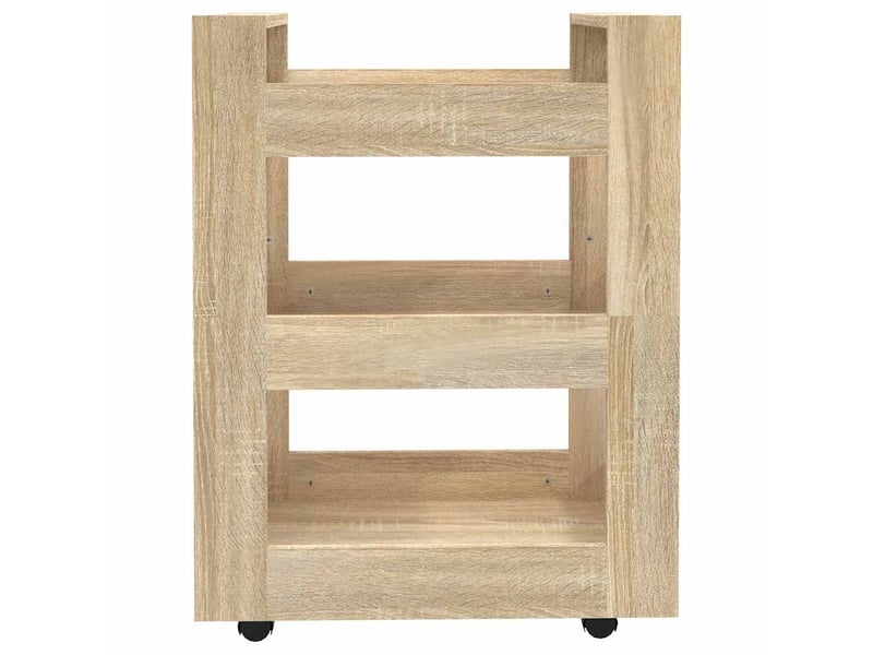  Desserte de cuisine, chariot de rangement chêne sonoma 60x45x80cm bois d'ingénierie shl3944  - Conforama E