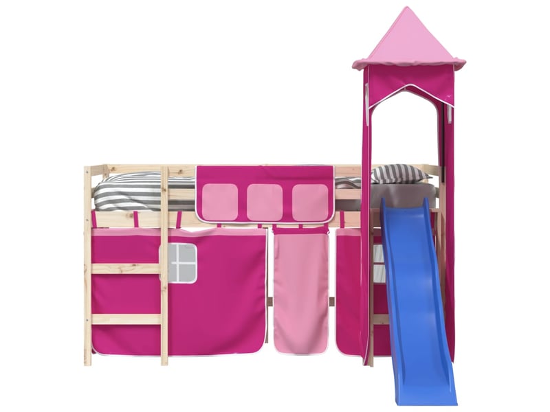  Rideaux pour lit mezzanine avec tour rose polyester cf44930  - Conforama E