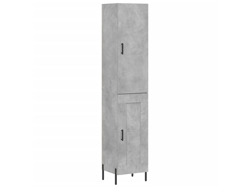  Buffet haut - bahut - meuble de rangement gris béton 34,5x34x180 cm bois d'ingénierie  - Conforama A
