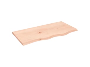 Comptoir de salle de bain, plan de travail 80x40x2 cm bois massif non traité cf65767