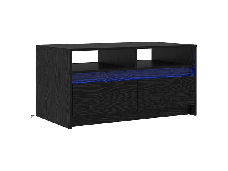 Table basse - table de salon - table à thé chêne noir 90 x 50 x 45 cm bois d'ingénierie - Conforama A