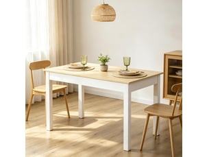 Table de salle à manger pour 4 à 6 personnes avec plateau rectangulaire et structure stable, 119 × 70 × 75 cm