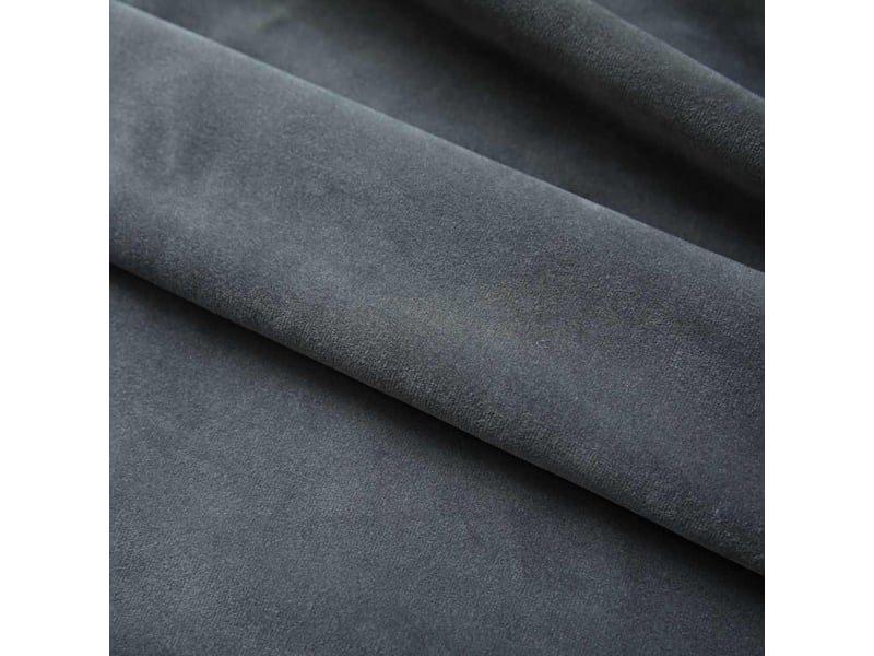  Lot de 2 rideaux occultants, rideaux black-out et crochet velours anthracite 140x175cm cf44923  - Conforama C