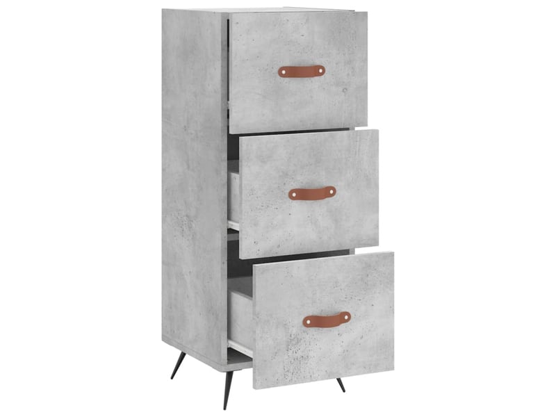  Buffet - bahut - meuble de rangement gris béton 34,5x34x90 cm bois d'ingénierie  - Conforama E