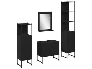 Ensemble de mobilier de salle de bain 4 pc noir cf64530