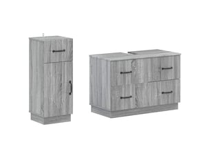 Ensemble de 2 meubles de salle de bain hoorn sonoma gris cf63197