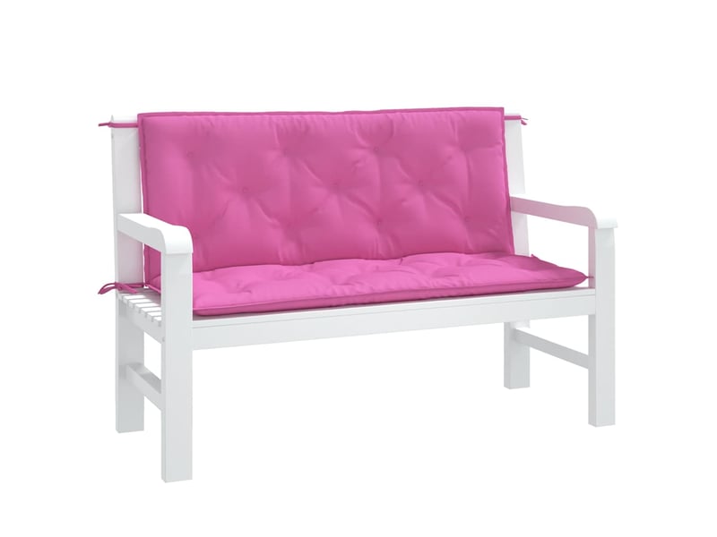  Lot de 2 coussins de banc de jardin, coussins d'assise rose 120x50x7 cm tissu cf58682  - Conforama D