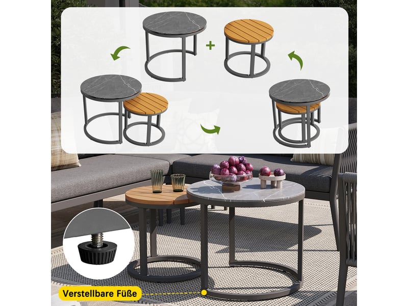  Salon modulable gris corde 56 places – canapé d'angle, banquette, coussins déhoussables  - Conforama D