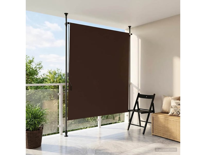  Store enrouleur, store roulant extérieur marron 100 x 270 cm cf47448  - Conforama B