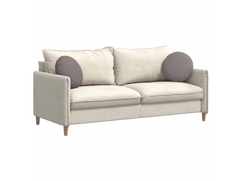 Lot de 2 coussins de siège, coussins décoratifs tissu taupe ø40 x 13 cm cf59864 - Conforama C