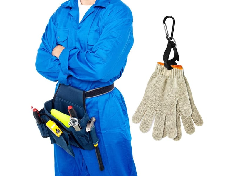 Crochets muraux noir)clip de gants, 4 pcs protection de travail de sécurité clip utilisé pour éviter la perte de gants pendant le travail, clip de gants de travail - Conforama C