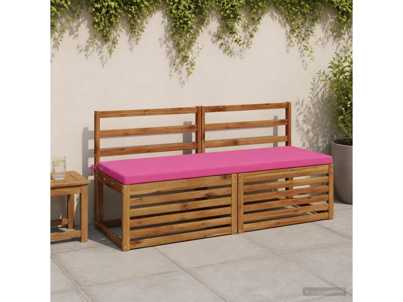 Lot de 2 coussins de banc, coussins d'assise soest 100 % polyester rose cf57358 - Conforama B