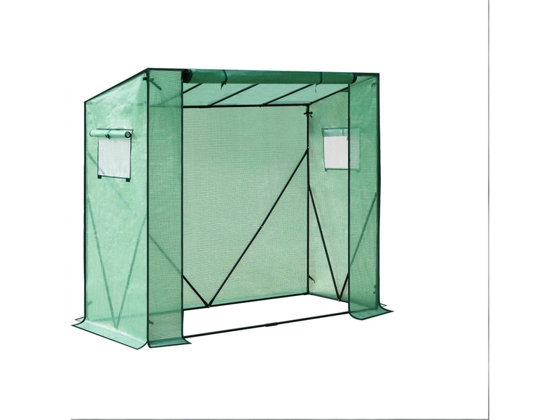  Serre de jardin 200x77x169 cm démontable métal verte  - Conforama A