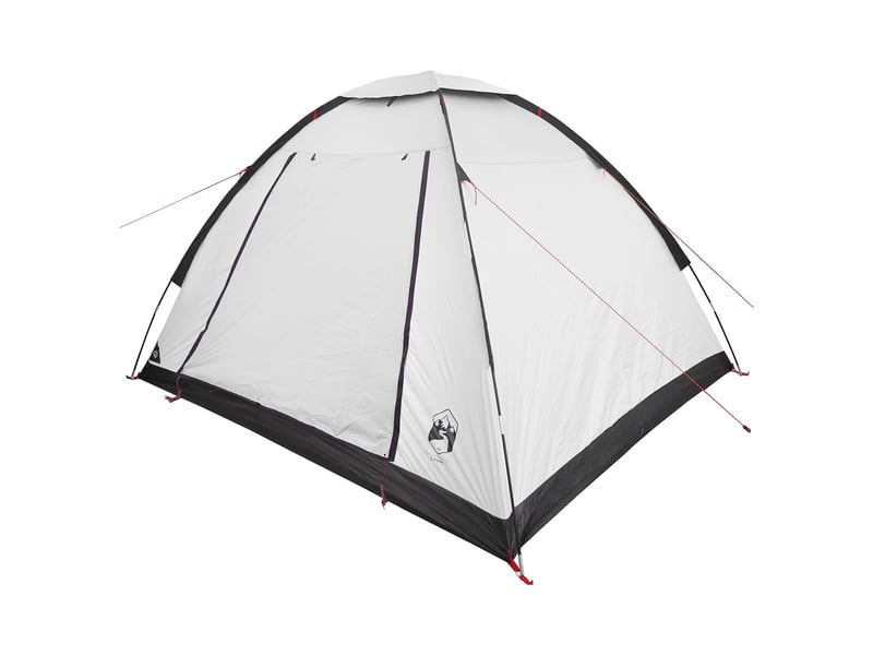 Tente de camping 4 personne blanc occultant polyester et acier - Conforama C