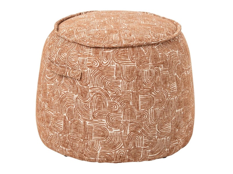  Pouf design à motifs margo 50cm rouille  - Conforama A