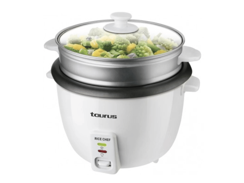  Cuiseur a riz 1.8 l 700 w rice chef avec plateau vapeur et couvercle verre 8145512 - Conforama C