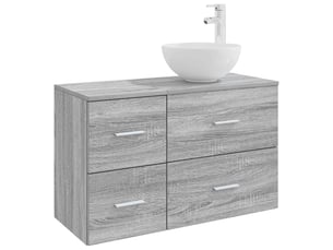 Ensemble de mobilier de salle de bain 2 pcs sonoma gris shl708