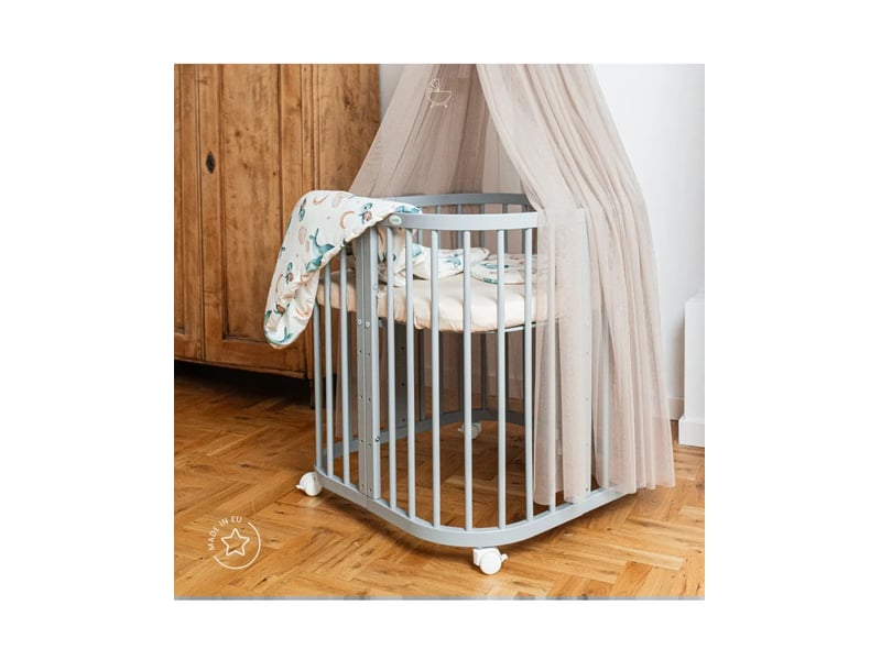  Lit bébé évolutif 7 en 1 rectangulaire - gris waldin W2-G - Conforama E