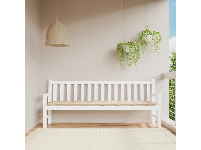  Coussin de banc de jardin, coussin d'assise beige 200x50x7 cm tissu oxford cf52658  - Conforama B