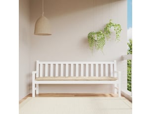 Coussin de banc de jardin, coussin d'assise beige 200x50x7 cm tissu oxford cf52658