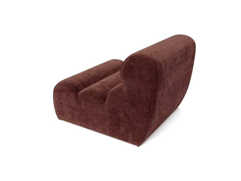  Fauteuil en velours texturé bordeaux loft 1LOFVTBX - Conforama E