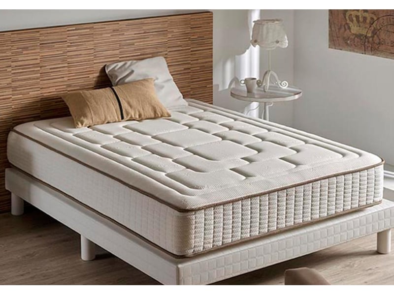  Matelas mousse hr et mémoire de forme royal cashmere - mi-ferme, tissu cachemire, 7 zones de confort 8435720030839 - Conforama E