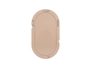 Miroir ovale à fixer coloris rose <strong></strong>  <strong></strong> - 70 cm x 40 cm