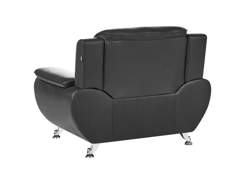 Fauteuil leira cuir pu noir  - Conforama E