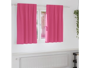 Lot de 2 rideaux occultants, rideaux black-out avec anneaux rose vif 140 x 140 cm cf44756