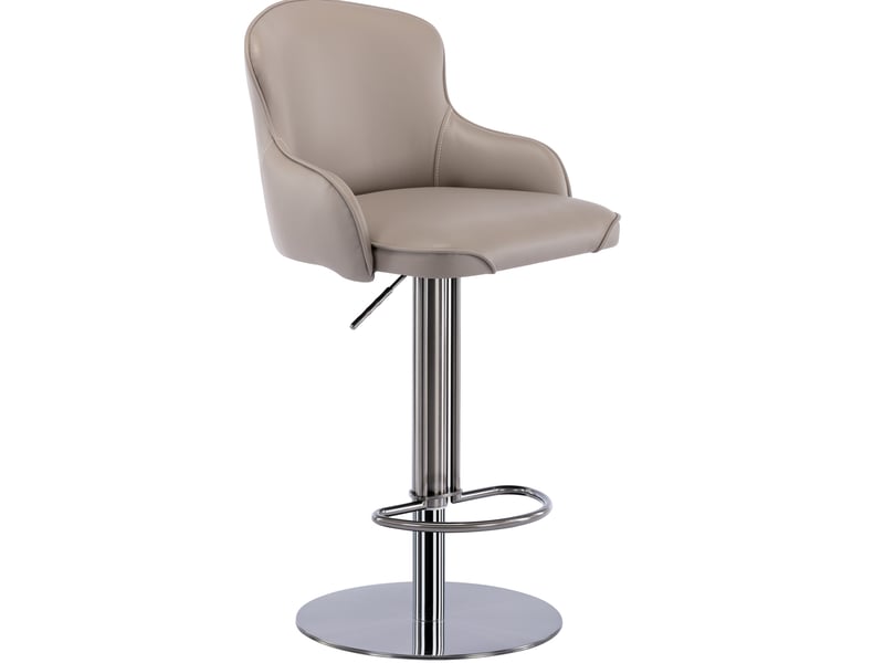 Tabouret de bar pivotant réglable en hauteur gris inox cravdom - Conforama A