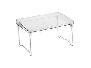 Organiseur transparent empilable en plastique transparent pour le rangement des fournitures de cuisine et de maquillage