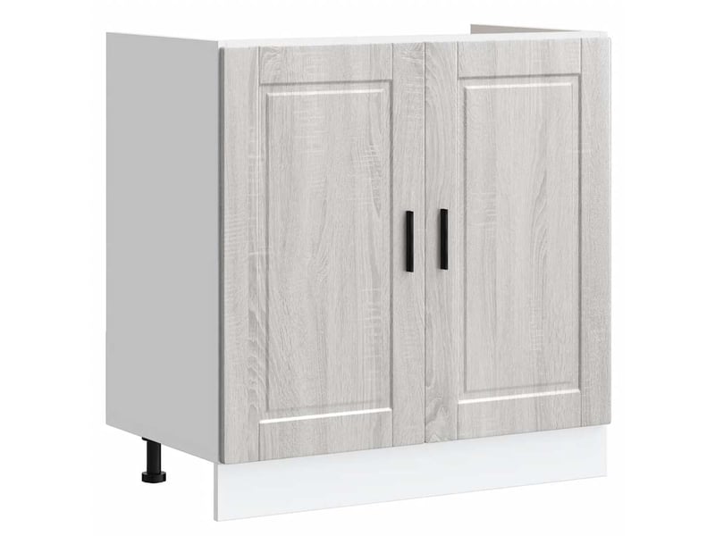  Meuble de cuisine, meuble bas pour évier sonoma gris bois ingénierie  - Conforama A