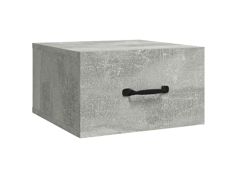  Table de chevet - cabinet de chevet - table de nuit murale gris béton 35x35x20 cm  - Conforama A