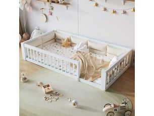 Lit simple 90x200 cm <strong>MODERNLUXE</strong>  <strong></strong> coloris blanc