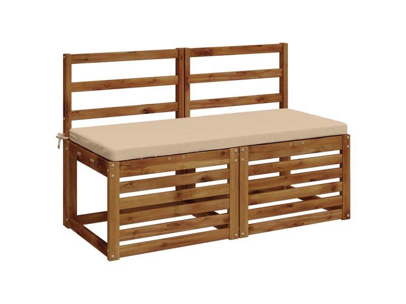  Lot de 2 coussins de banc, coussins d'assise soest 100 % polyester crème cf57187  - Conforama C