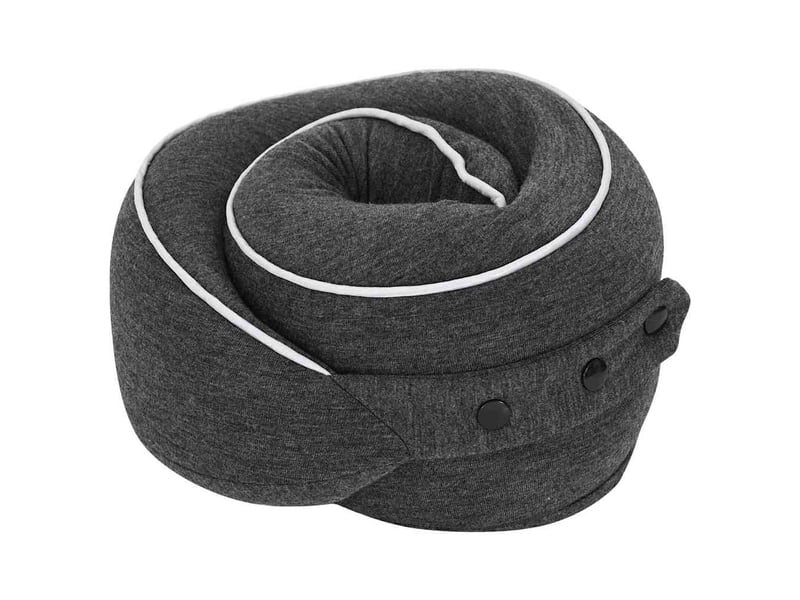 Coussin de voyage pour le cou gris foncé cf56380 - Conforama D