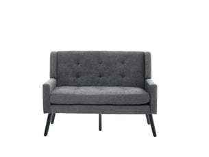 Canapé droit fixe TCQPZ  2 places Tissu gris