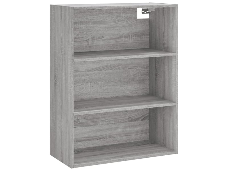 Buffet haut - bahut - meuble de rangement sonoma gris 69,5x34x180 cm bois d'ingénierie - Conforama E