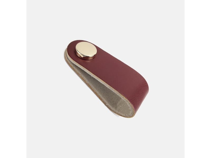  Set de 6 tireurs en cuir pu rouge cerise, poignées faites à la main pour les tiroirs, les commodes, les portes et la cuisine  - Conforama C