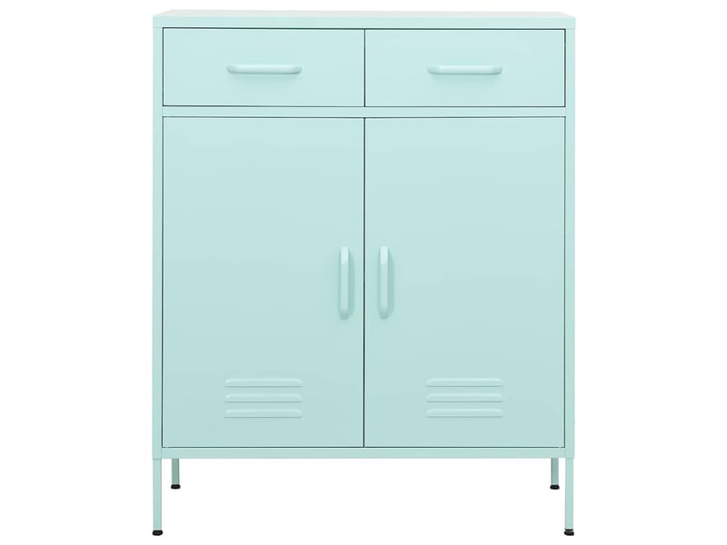  Armoire de rangement, rangement bureau vert menthe 80x35x101,5 cm acier shl7634  - Conforama A