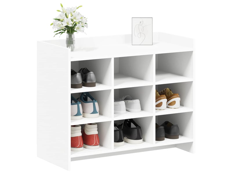  Meuble à chaussure, cabinet à chaussures blanc 85x39,5x70 cm bois d'ingénierie  - Conforama C