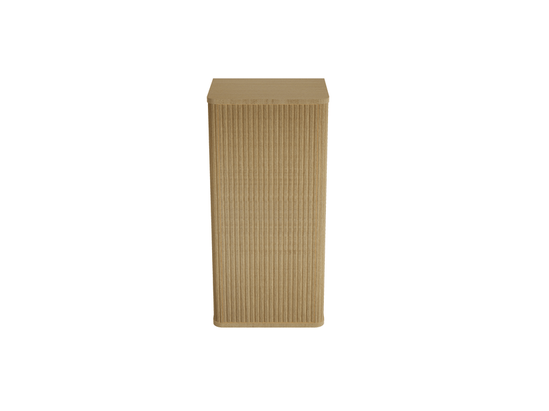  Armoire murale de salle de bain à ouverture par pression avec étagères intérieures, finition rainurée chêne  - Conforama A