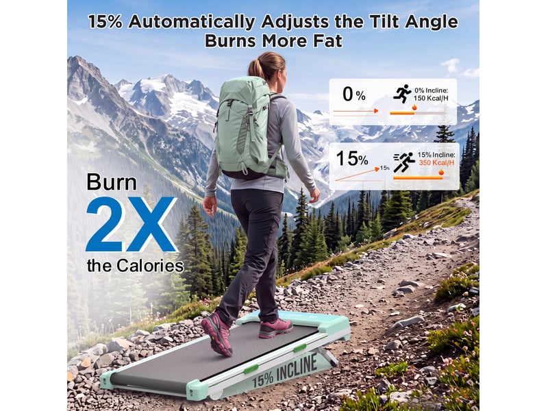 Tapis de marche inclinaison automatique 15 % bluetooth homvra - Conforama E