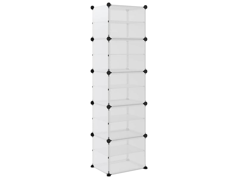  Meuble à chaussures, étagère à chaussures transparent 44x31,5x153,5 cm pp  - Conforama E