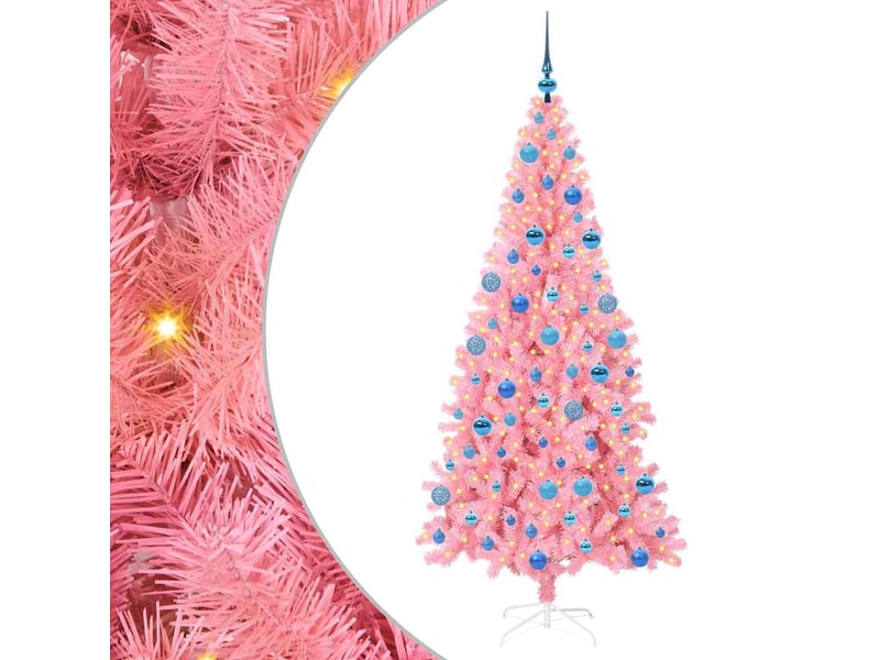  Sapin de noël, arbre de noël rose 180 cm pvc shl7767  - Conforama A